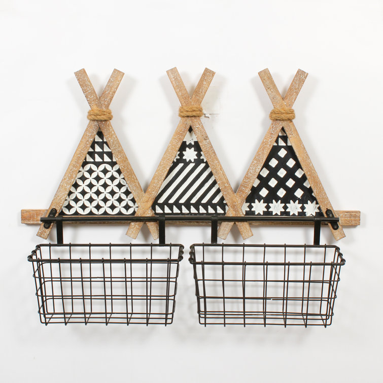 RH Inspiration Wall Organizer With Wall Baskets Wayfair
